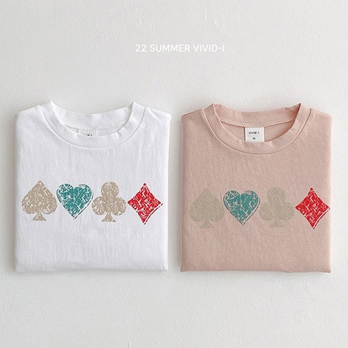 [비비드아이] 포커 티셔츠(2color) XS-JM